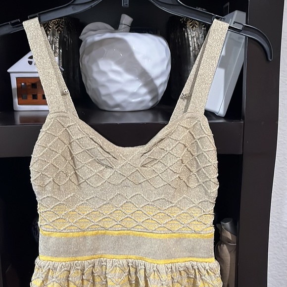 Missoni Dress 44 Gold Ombré Knit Patterned Sheath - Picture 7 of 11